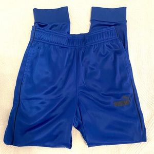 💙 Puma Boys Joggers Size M 10/12 Royal Blue with Black Logo